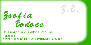 zsofia bodocs business card