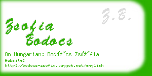 zsofia bodocs business card